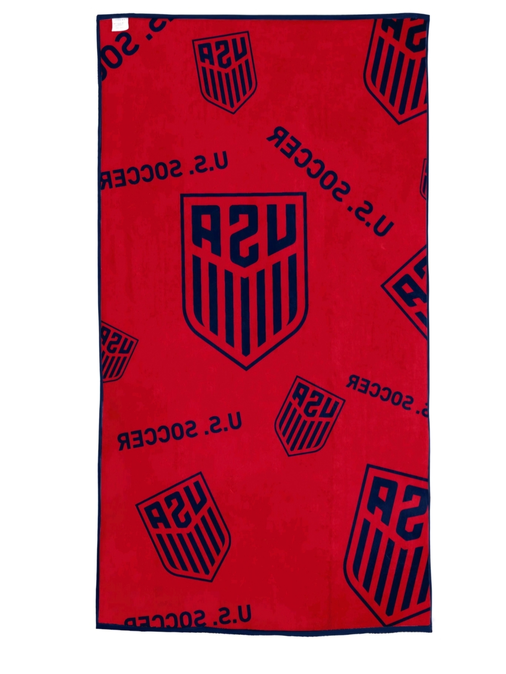 Oversized Super Soft U.S. Soccer Navy & Red Logo Beach Towel 38 X 72